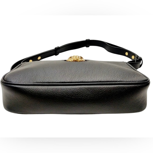 ✨🛍️ Versace Black Leather La Medusa Shoulder Bag - Picture 4 of 9